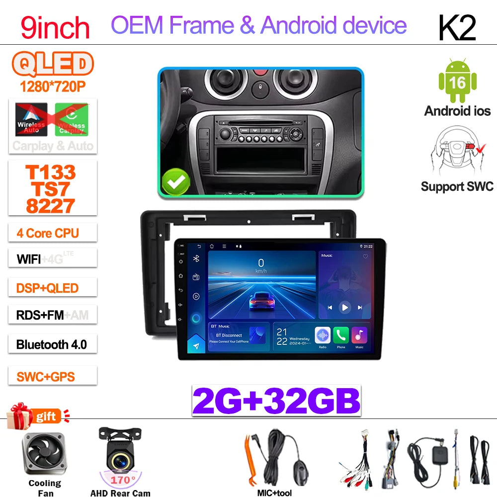 Android Car Stereo for Citroen C2 C3 2001-2010 GPS Navigation CarPlay - image 13