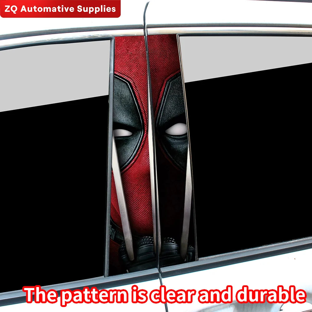 Waterproof Anime Car Stickers - B-Pillar Vinyl Decals - image 3