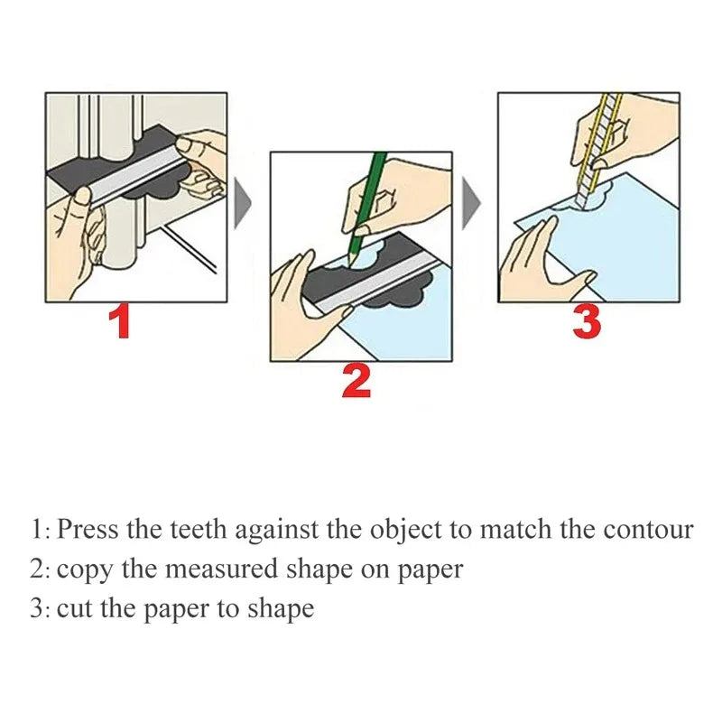 Profile Contour Gauge Copier Ruler – Woodworking, Tile & Laminate Tool - image 6