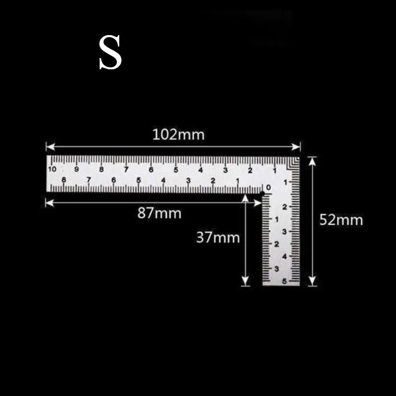 Stainless Steel Square Ruler – Small Layout Measuring Tool