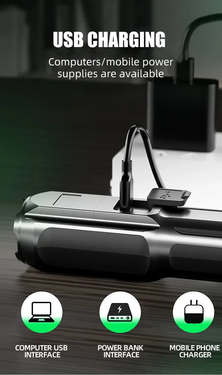 Compact USB-Rechargeable Zoom LED Flashlight - image 11