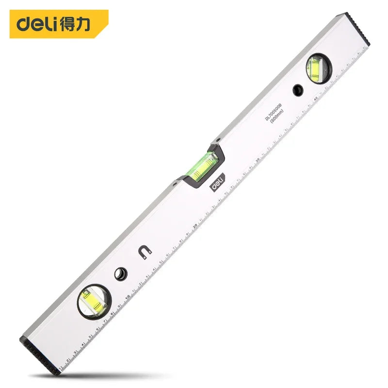 Magnetic Torpedo Spirit Level, 3 Vials, Aluminum Shockproof Bubble Level
