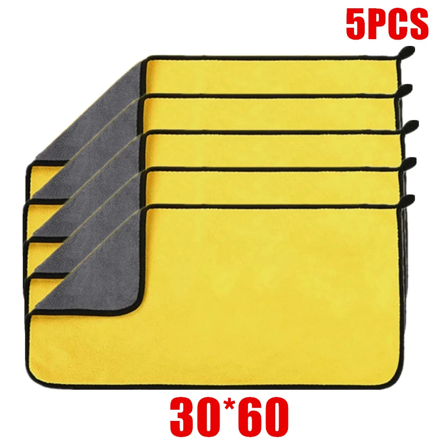 Microfiber Car Detailing & Drying Towels, 1/2/6 Pcs