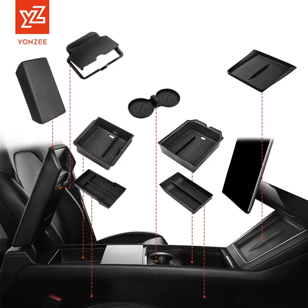 Center Console Hidden Storage Box for Tesla Model 3 and Model Y