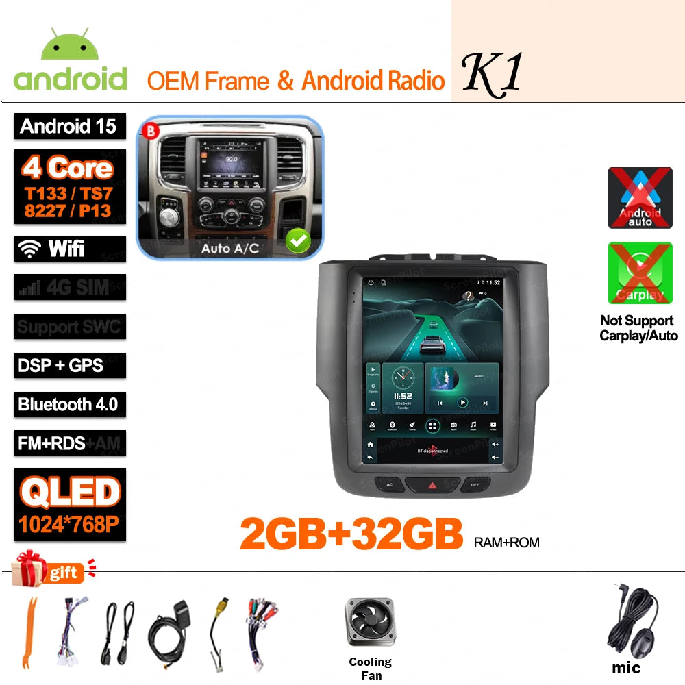 Android 16 Car Stereo Head Unit for Dodge Ram 1500 2500 3500 2013-2018 - image 35