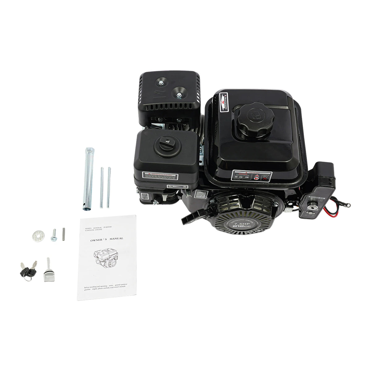 7.5HP 210cc 4-Stroke Gas Engine, Electric/Hand Start