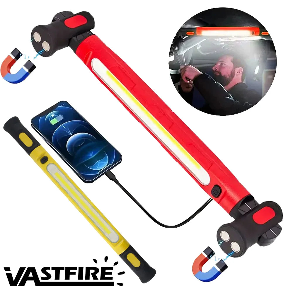 Super Bright Magnetic Work Light Built-in 5200mAh Rechargeable Battery Underhood Work Lamp Bar For Car Repair Outdoor lighting