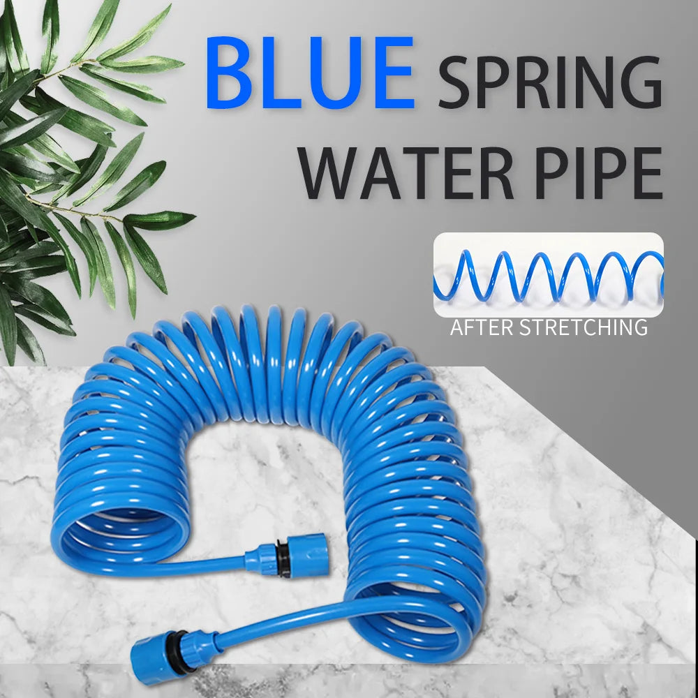 Portable Spring Garden Hose 10/15m – Curly Magic Water Pipe