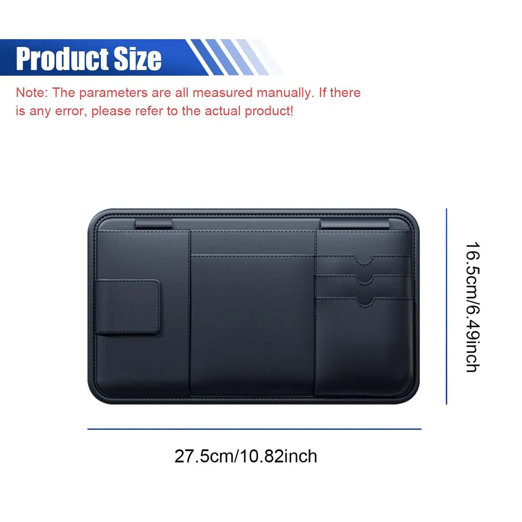 Car Sun Visor Organizer, Multi-Function Storage Holder for Sunglasses, Cards & Documents