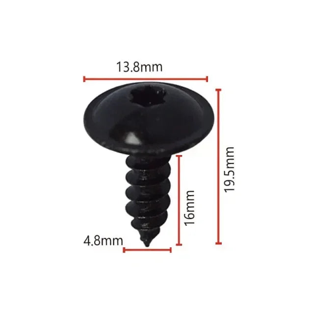 10/20Pairs Car Self Tapping Screws Engine Clamps Torx Screw Bolt Bumper Arch Mud Flaps Splash Guards Undertray Trim Fixing