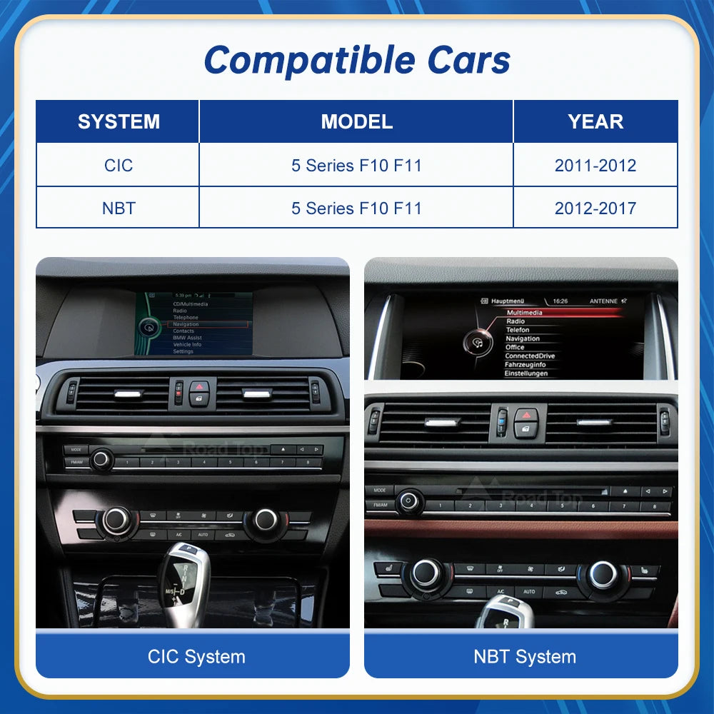12.3" Touch Screen for BMW 5 Series F10/F11 CarPlay Android Auto - image 3