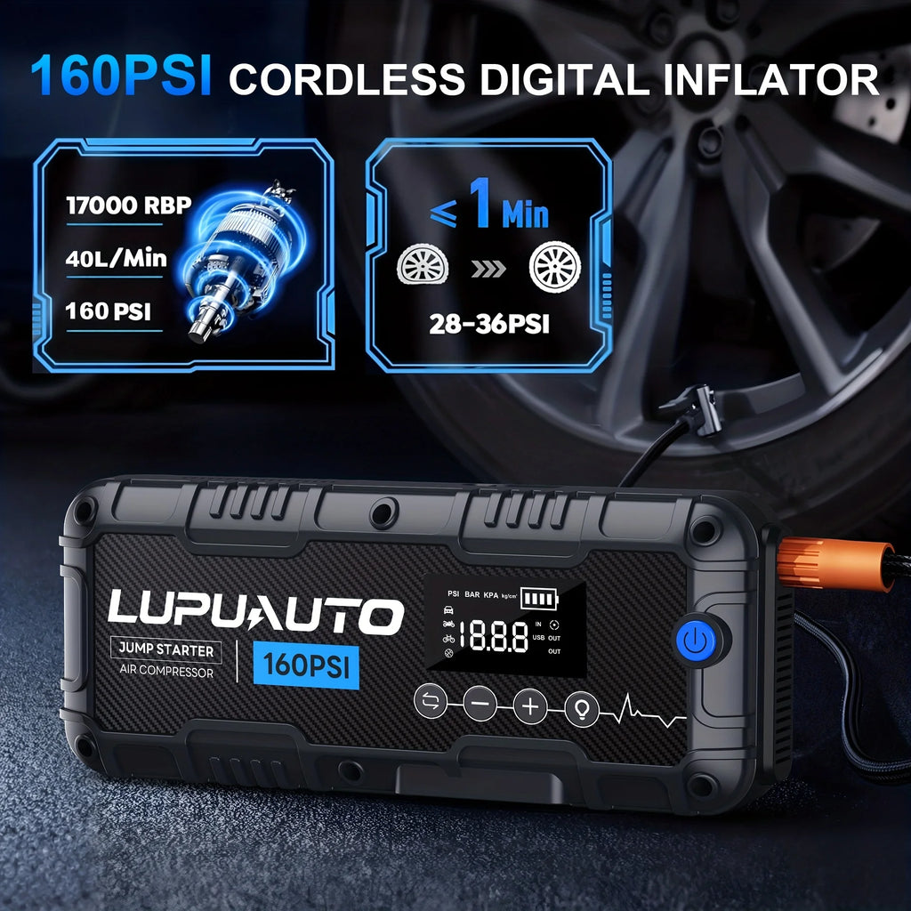 4-in-1 4000A Jump Starter with Tire Inflator & Power Bank - image 3