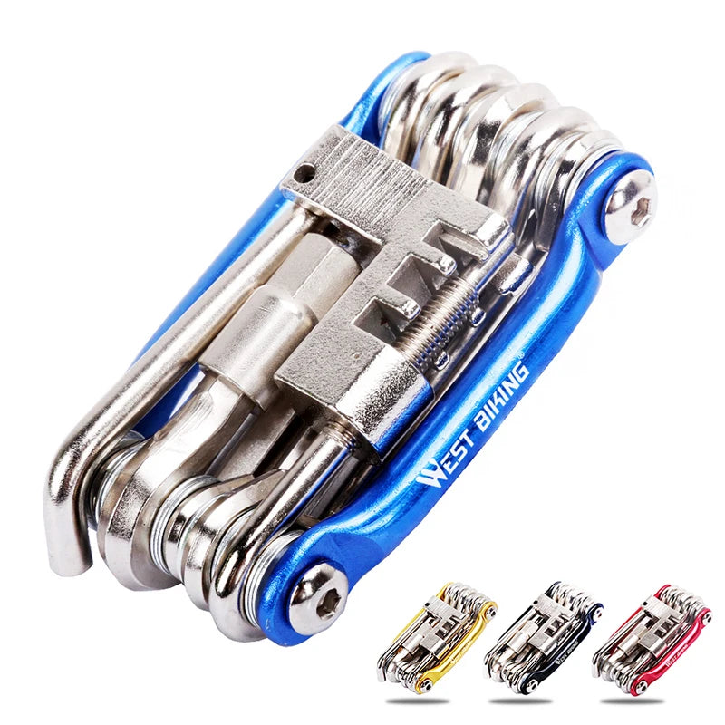 WEST BIKING 11 in 1 Bicycle Repair Tool Multifunction Bicycle Repair Set MTB Road Bike Repair Tools Kit Wrench Screwdriver