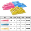 50pcs Waterproof Heat Shrink Wire Connectors Kit, Automotive Electrical Connector Terminals Kit Butt Splices Connector 22-10AWG