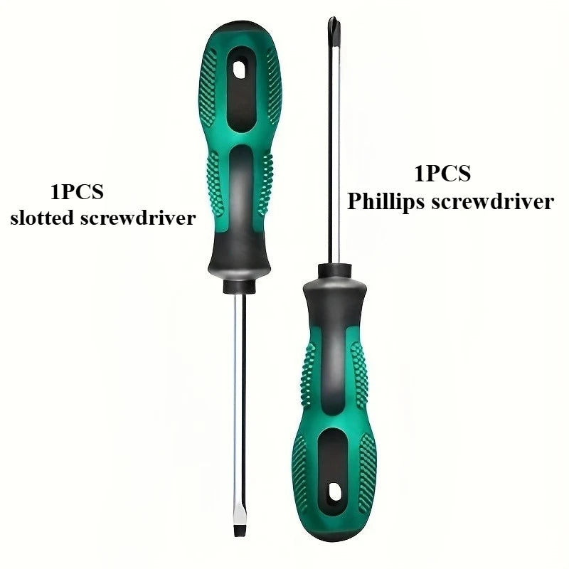 An ergonomic magnetic screwdriver set, including cross-head and flat-head types, designed to be anti-static with strong magnetic