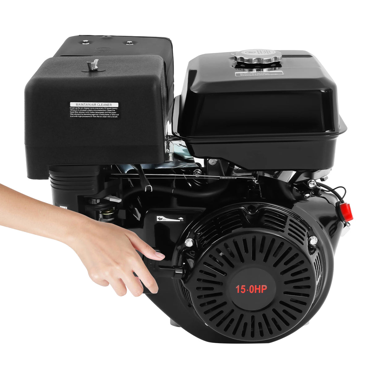 420cc 15HP Gas Engine, 4-Stroke OHV, Pull Start