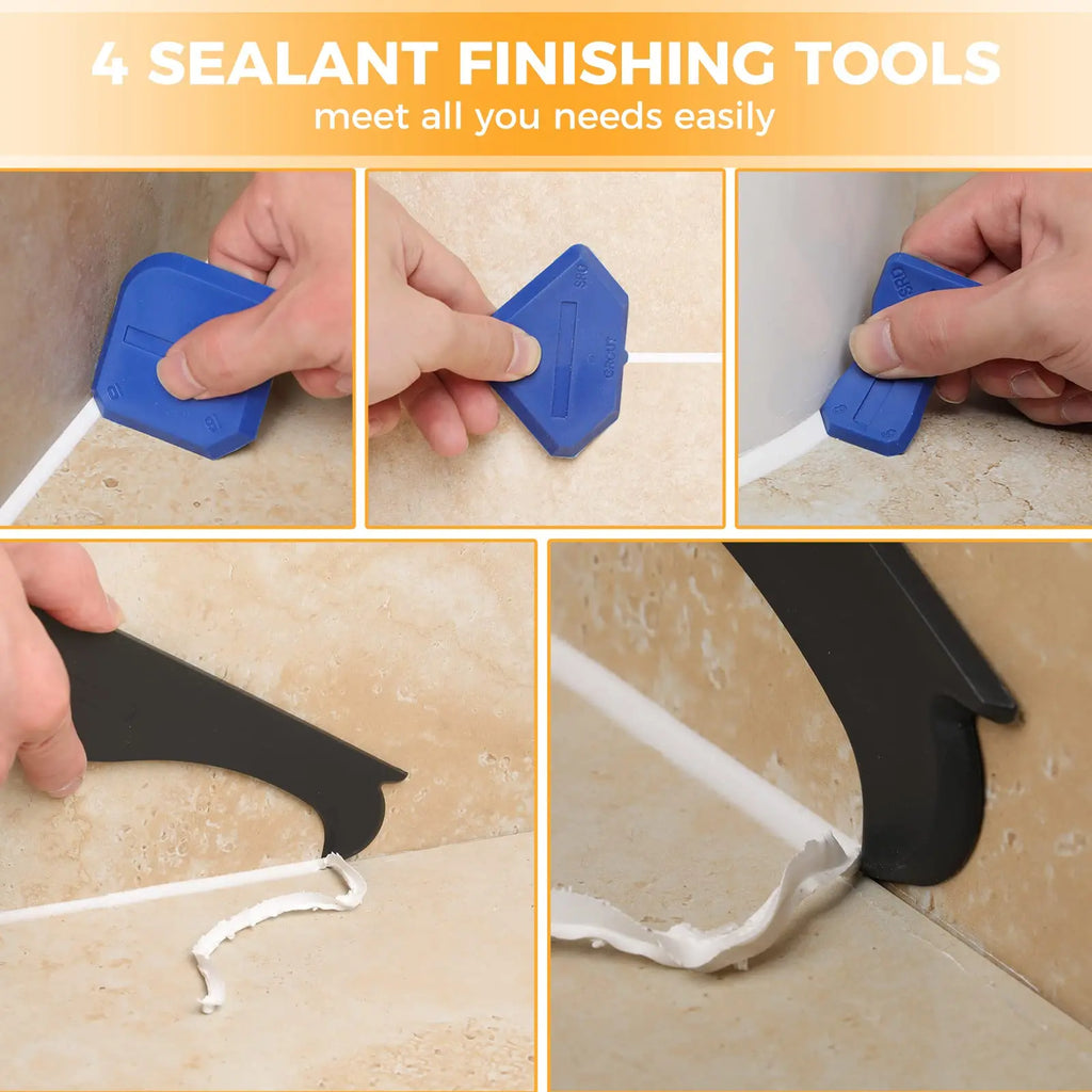 Caulk Tool Kit 9PCS Silicone Sealant Finisher & Remover - Scraper Set - image 3