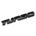 TURBO 3D Metal Lettering Car Sticker, Black, Red or Silver