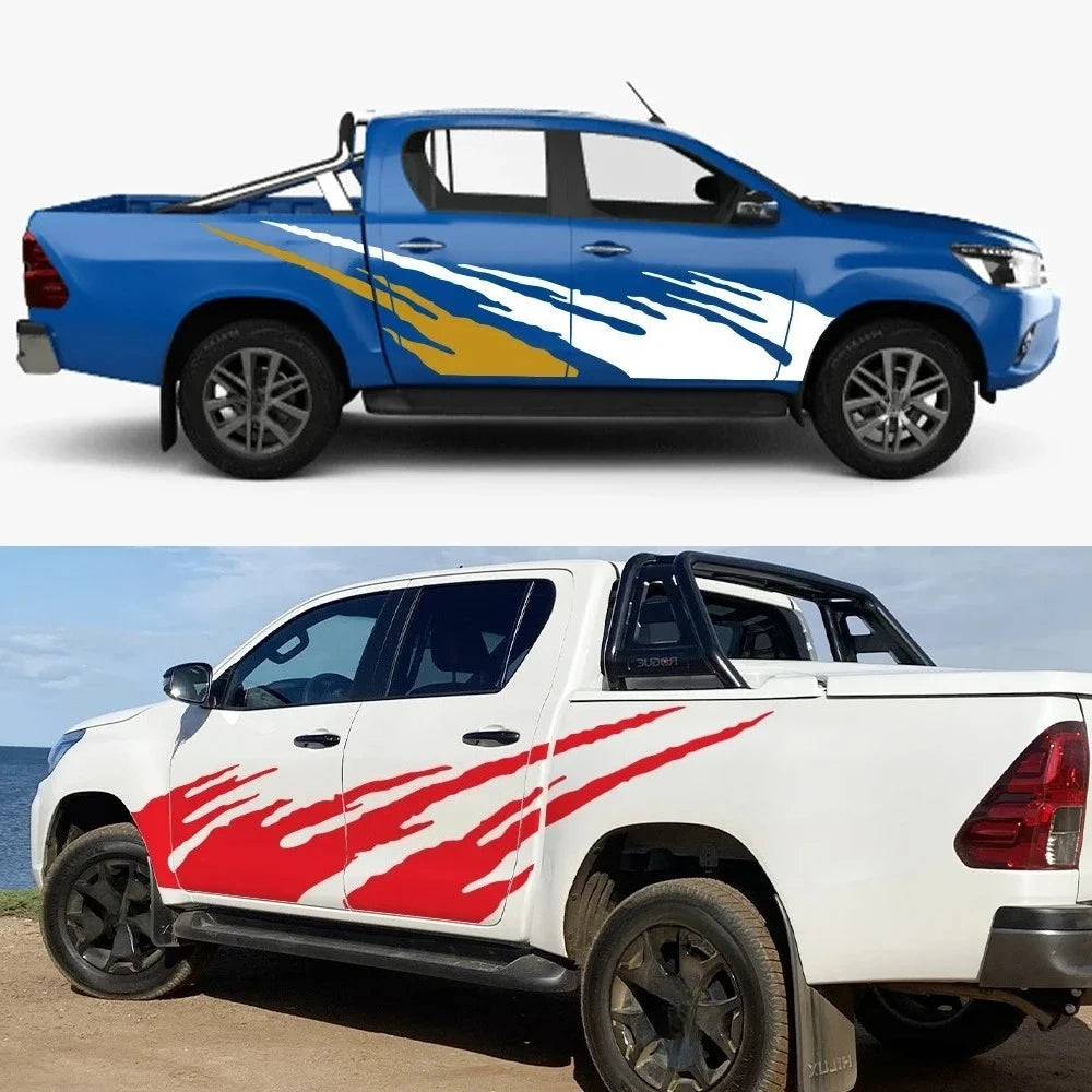 Side Body Splash Graphics Decals for Toyota Hilux Revo Vigo Pickup