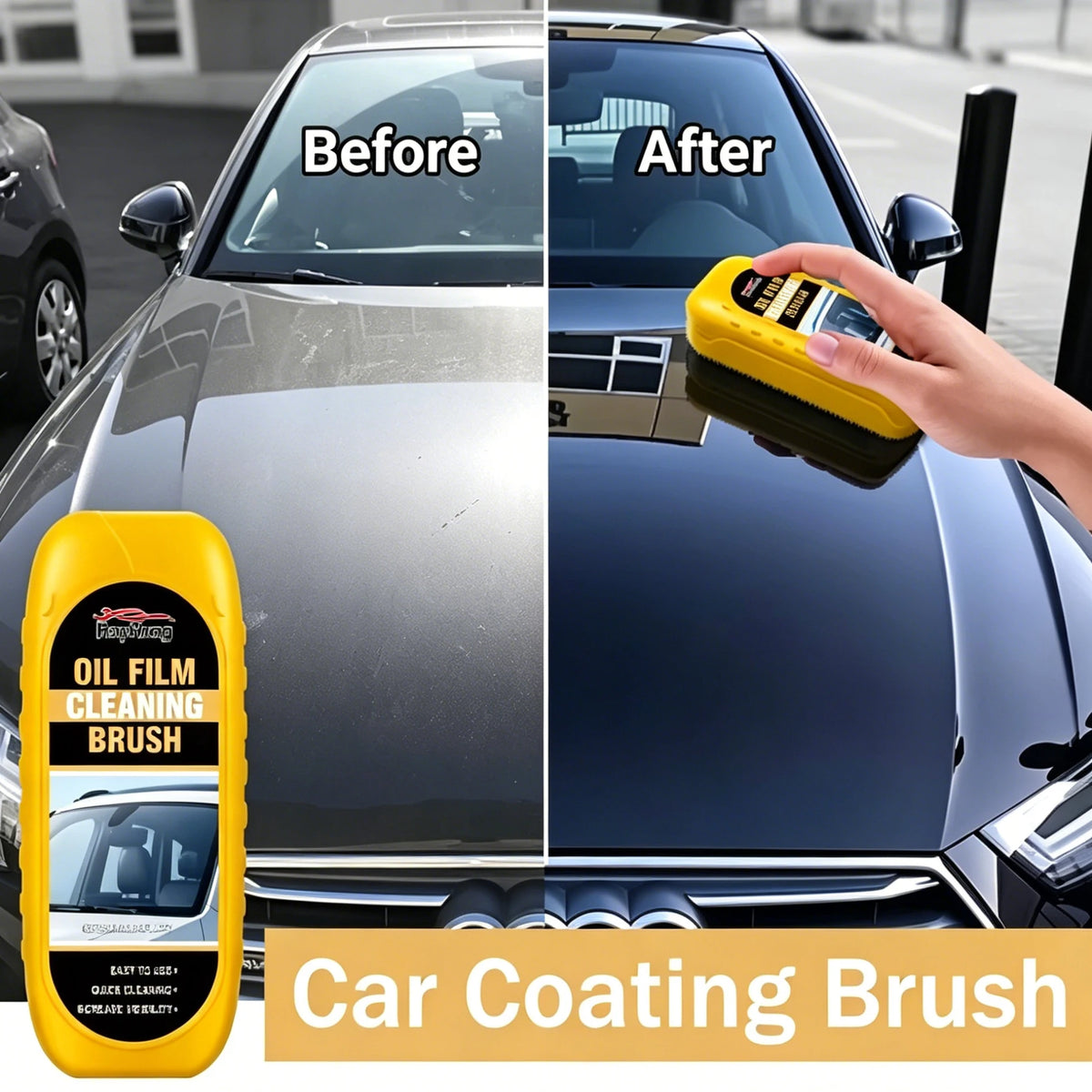 Car Glass Cleaner Brush for Windshield Oil Film Removal - view 2