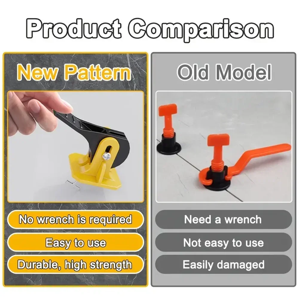 Reusable Tile Leveling System For Floor Tiles Hand Tile Leveling Device Construction Tool Parts Set
