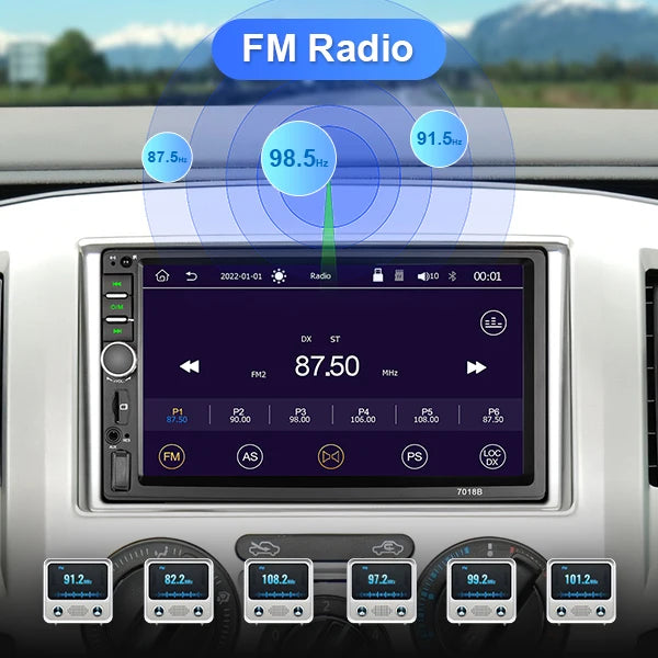 7-Inch Wireless CarPlay and Android Auto Car Stereo with Backup Camera Input