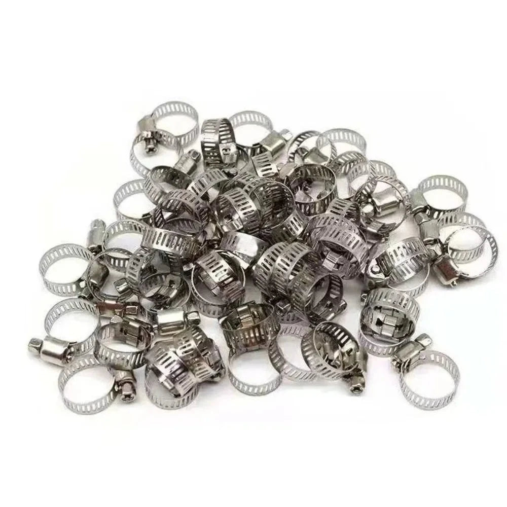 45–100 Piece Adjustable Stainless Steel Hose Clamp Kit