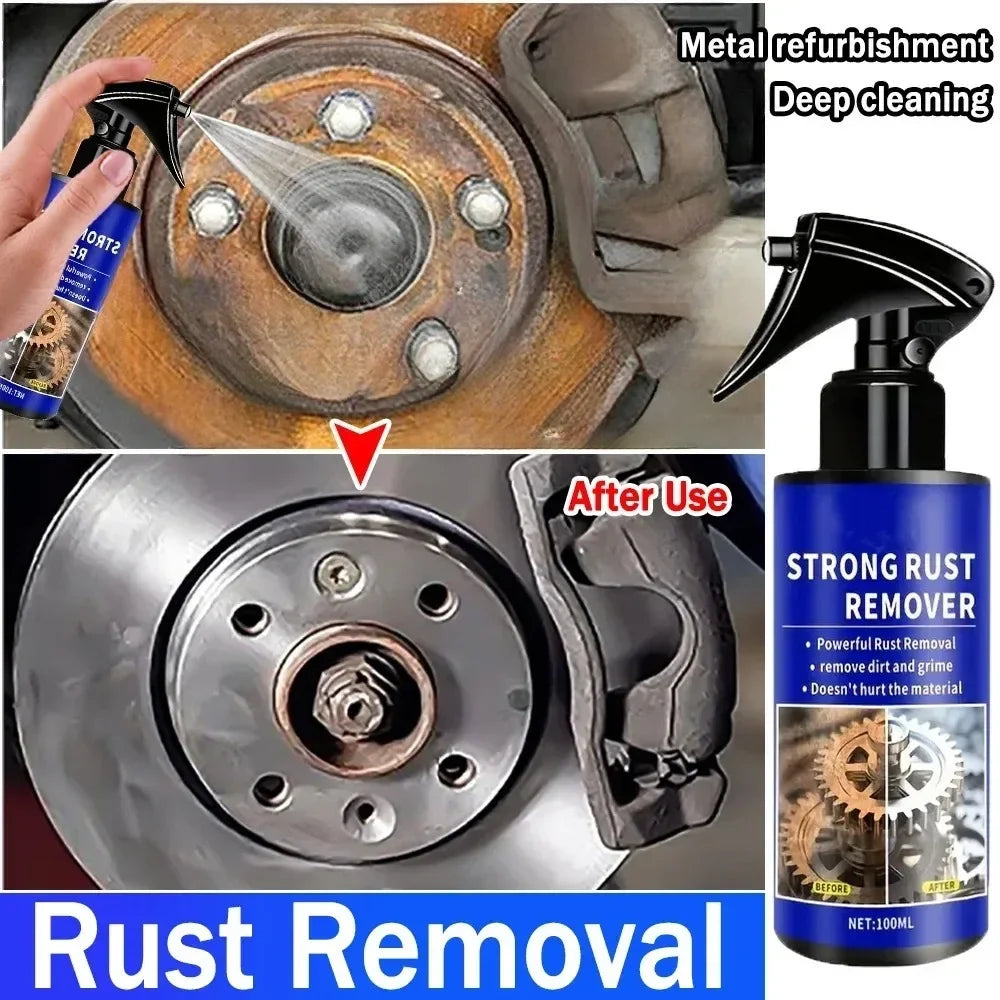 Quick-Acting Rust Remover Spray for Exhaust Pipes and Wheel Hubs