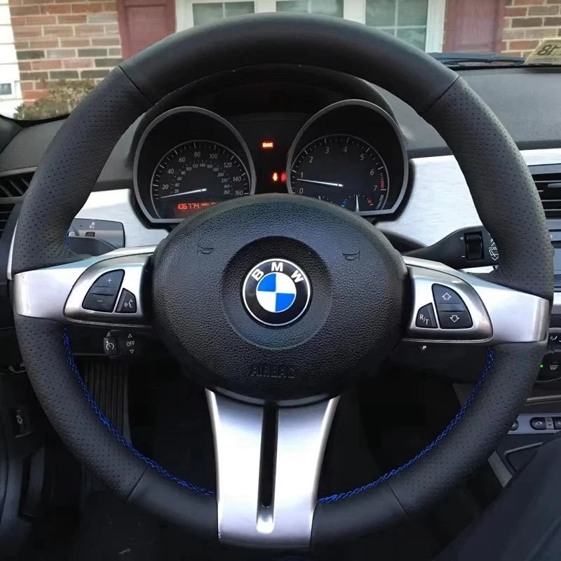 Premium Microfiber Leather Steering Wheel Cover for BMW Z4 2003-2008 - image 2