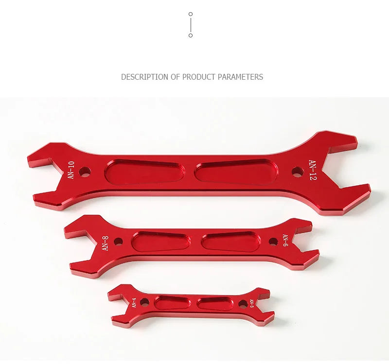 AN Aluminum Wrench Set Double-Ended Hose Fitting Tool (AN3-AN12, 3pcs) - image 5