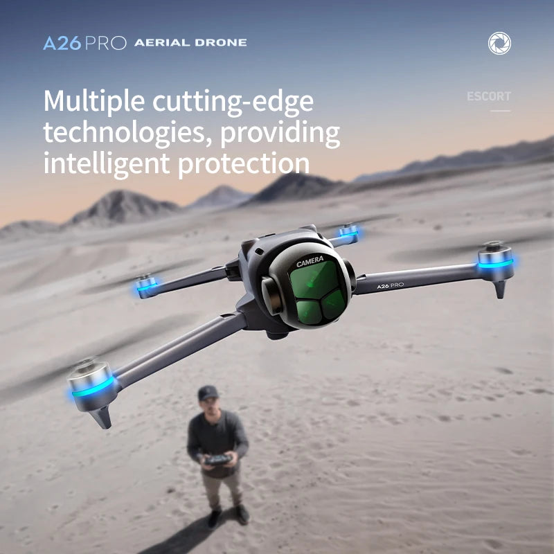 Lenovo A26 Pro Drone 4K Triple Camera FPV Foldable RC Quadcopter - image 3