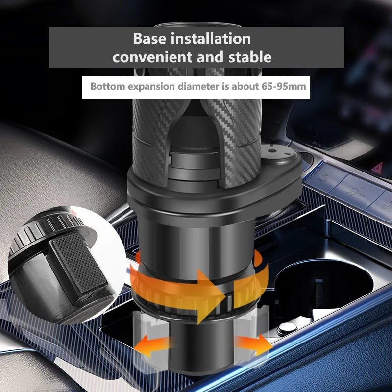 Rotating Car Center Console Beverage Rack Car Cup Holder Double-Layer Storage Rack Cup Holder