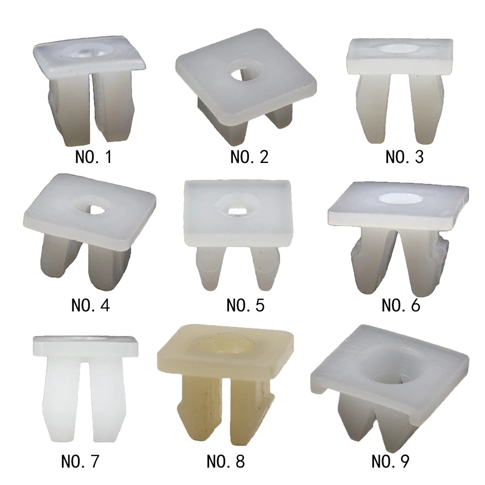 50-Pack Plastic Car Fastener Clips for Headlights & Grill