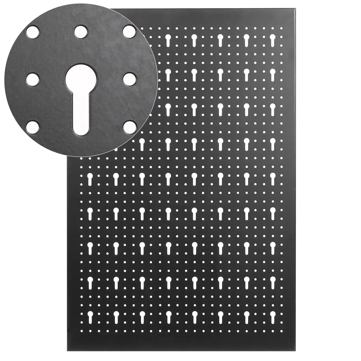 Board Wall Organizer 120x60cm Panel Metal Pegboard Garage Wall Pegboard Tool Storage Kit&17pcs Accessories for Workbench, Garage