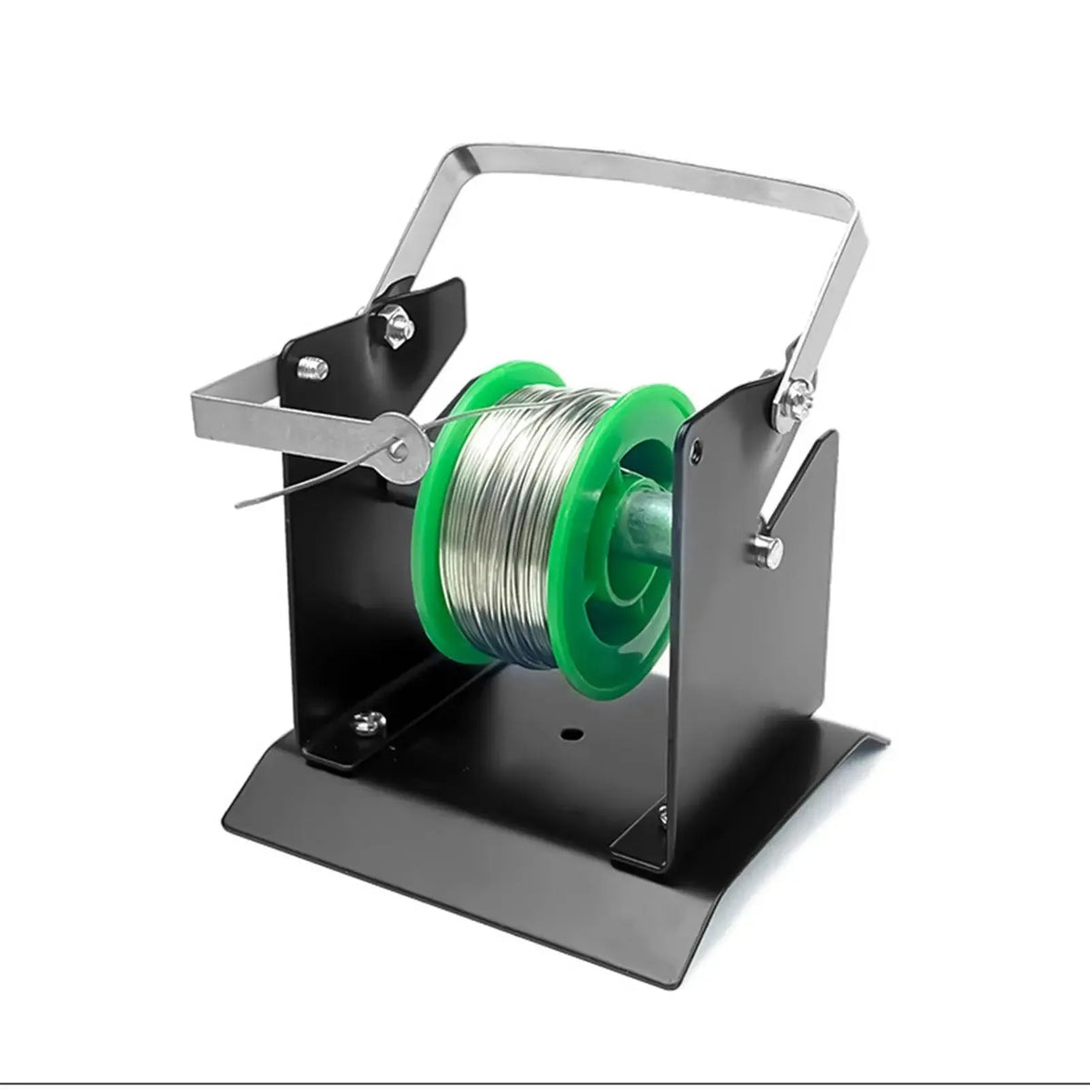 Compact Solder Wire Spool Dispenser Holder, Adjustable Metal Reel Stand For Workbench, Welding Wire Organizer Tool
