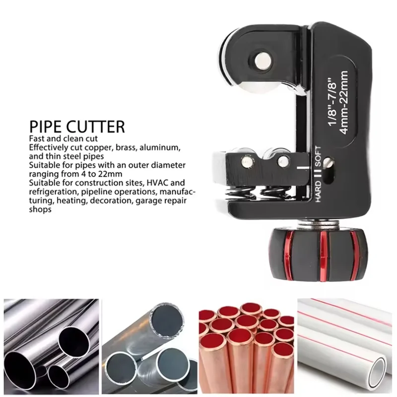 Alloy Steel Mini Pipe Cutter Tubing Cutting Tool for Copper Aluminum Thin Walled Tubes