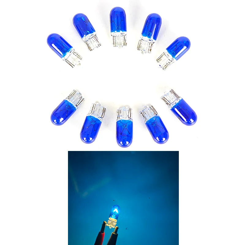 T10 W5W 194 501 Glass Wedge Car Bulbs 12V 5W, 10 Pack