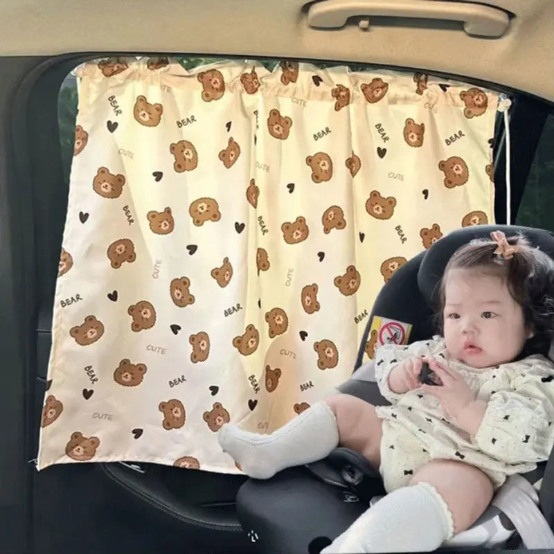 Cartoon Suction Cup Side Window Sun Shade for Kids