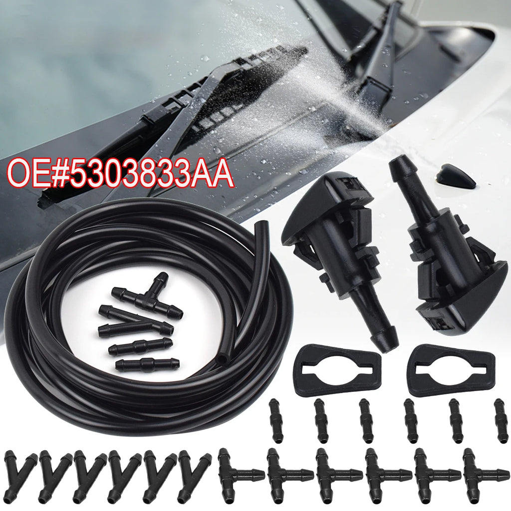 Windshield Washer Nozzle Kit for Dodge Chrysler Jeep 5303833AA