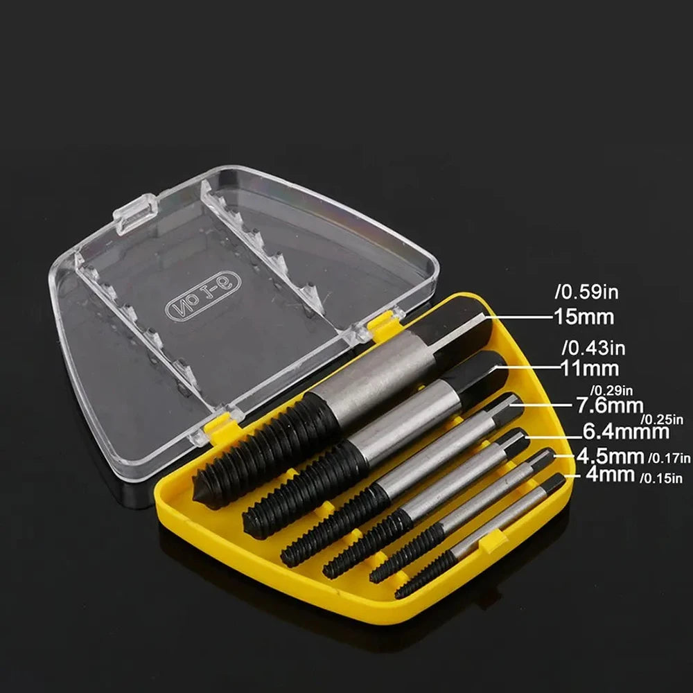 Screw Extractor Set 5/6pc – Damaged Bolt Remover, Alloy Steel - image 8