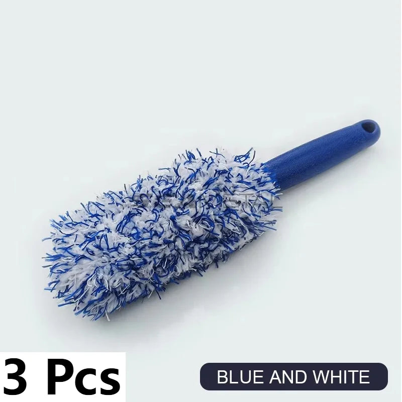 Plush Wheel and Rim Cleaning Brush for Car Detailing