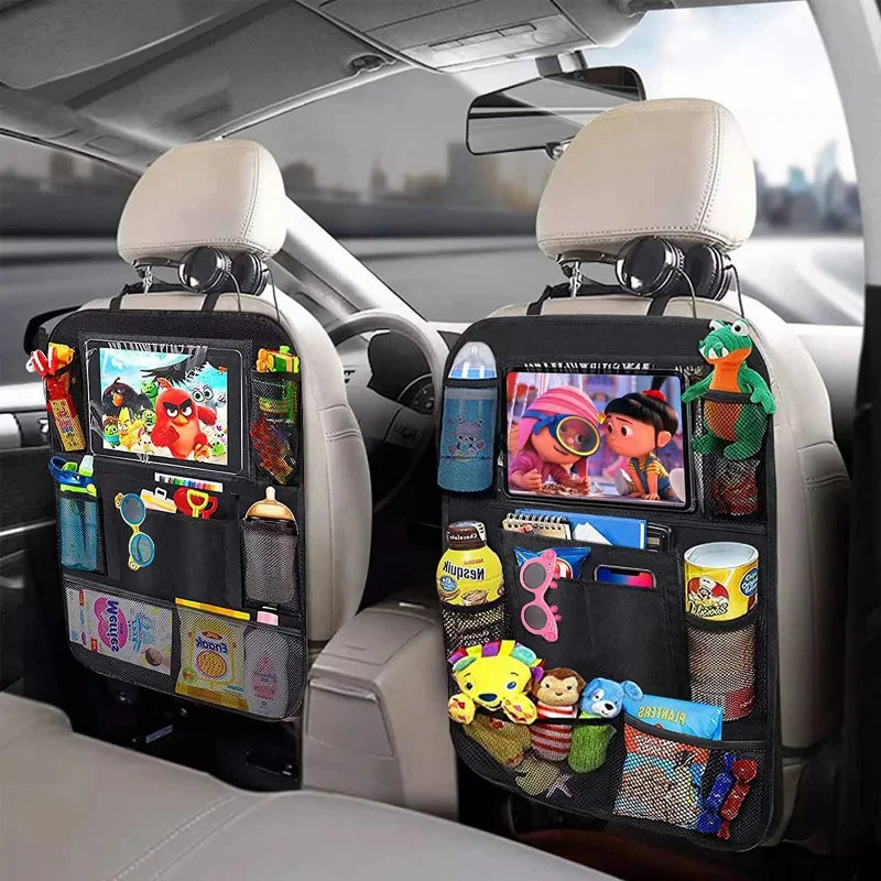 Car Back Seat Organizer with Tablet Holder and Storage Pockets