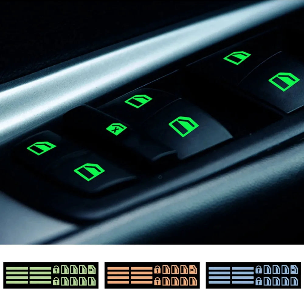 Luminous Window Lift Button Stickers for Toyota Models