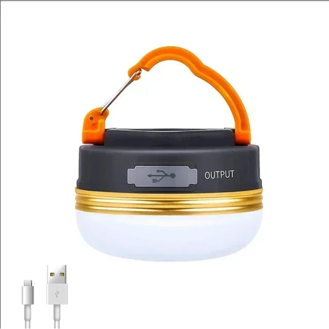 Rechargeable LED Camping Lantern with Folding Floodlight, 3 Modes