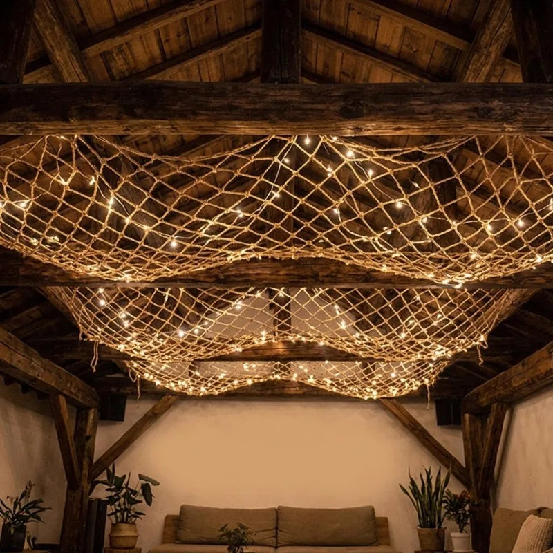 Heavy-Duty Hemp Rope Safety Net for Stairs & Ceilings - image 4