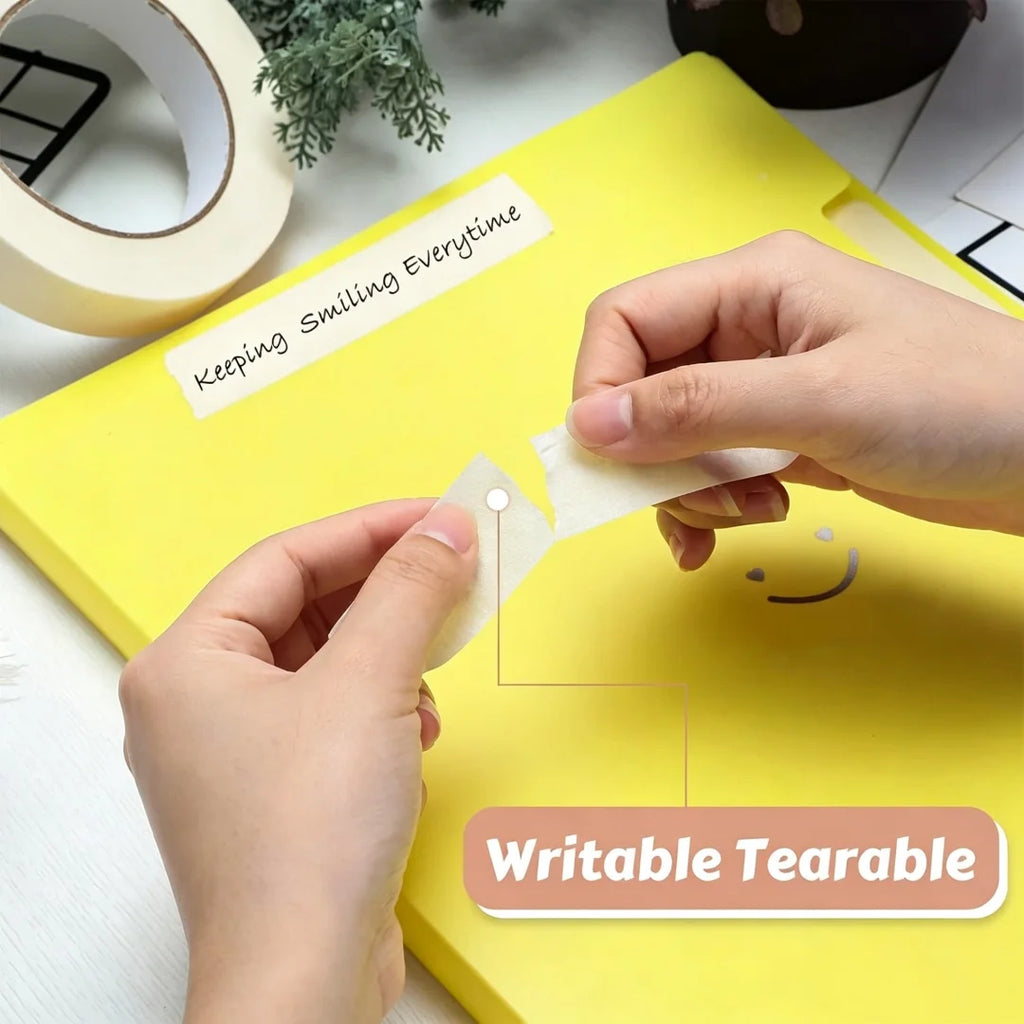Masking tape, a universal tape used for classrooms, labels, crafts，offices, and school projects，easy to tear and clean to remove