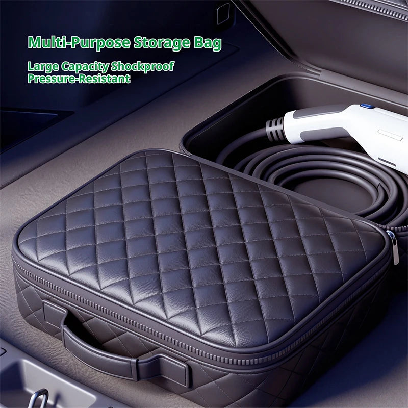 EV Charging Cable Storage Bag for Car Trunk