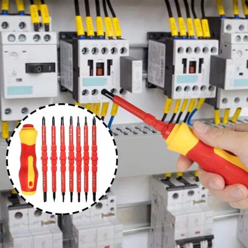 15Pcs 1000V Insulated Screwdriver Set Electrician Kit Magnetic Bits - image 10