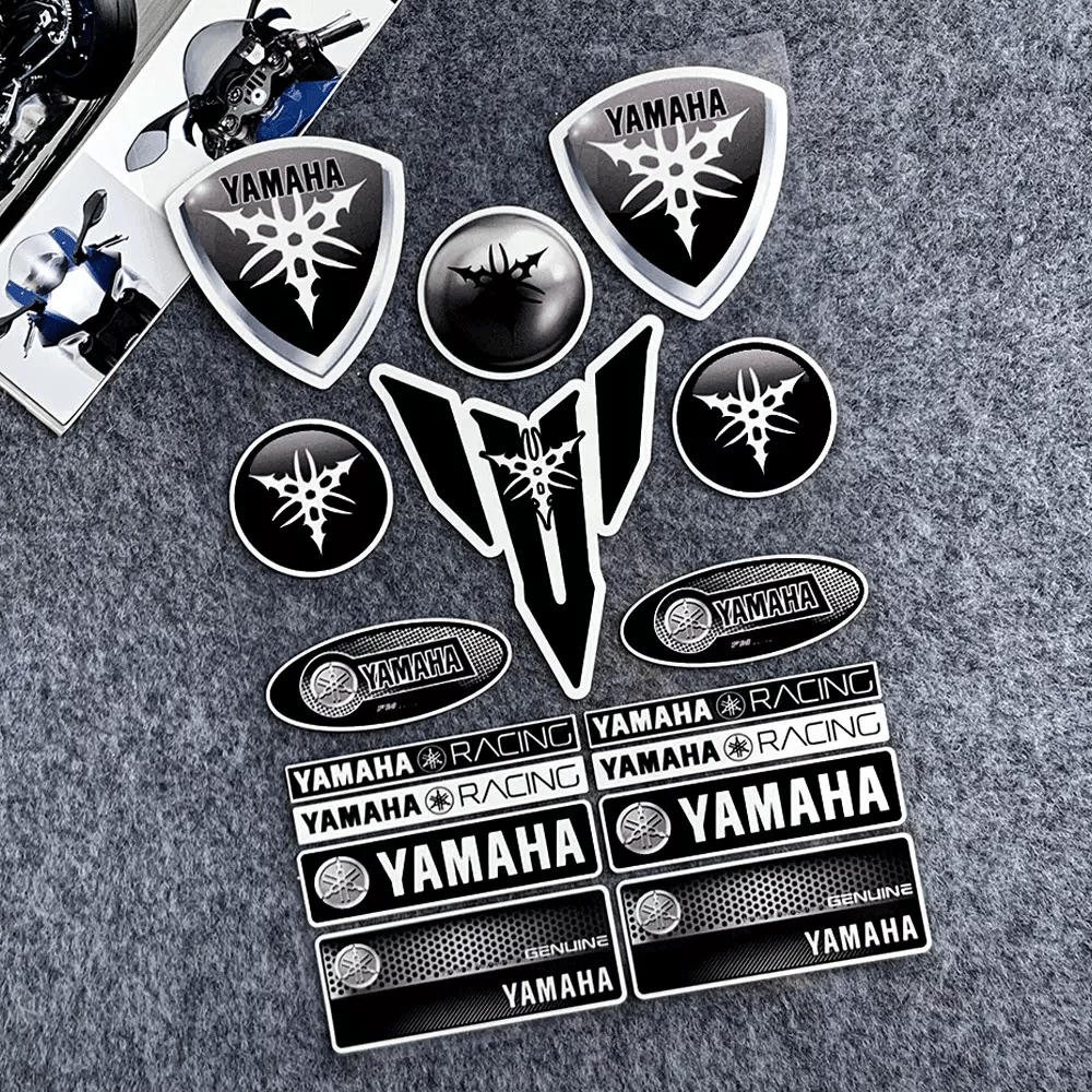 Reflective Racing-Style Motorcycle Sticker for Fuel Tank and Helmet