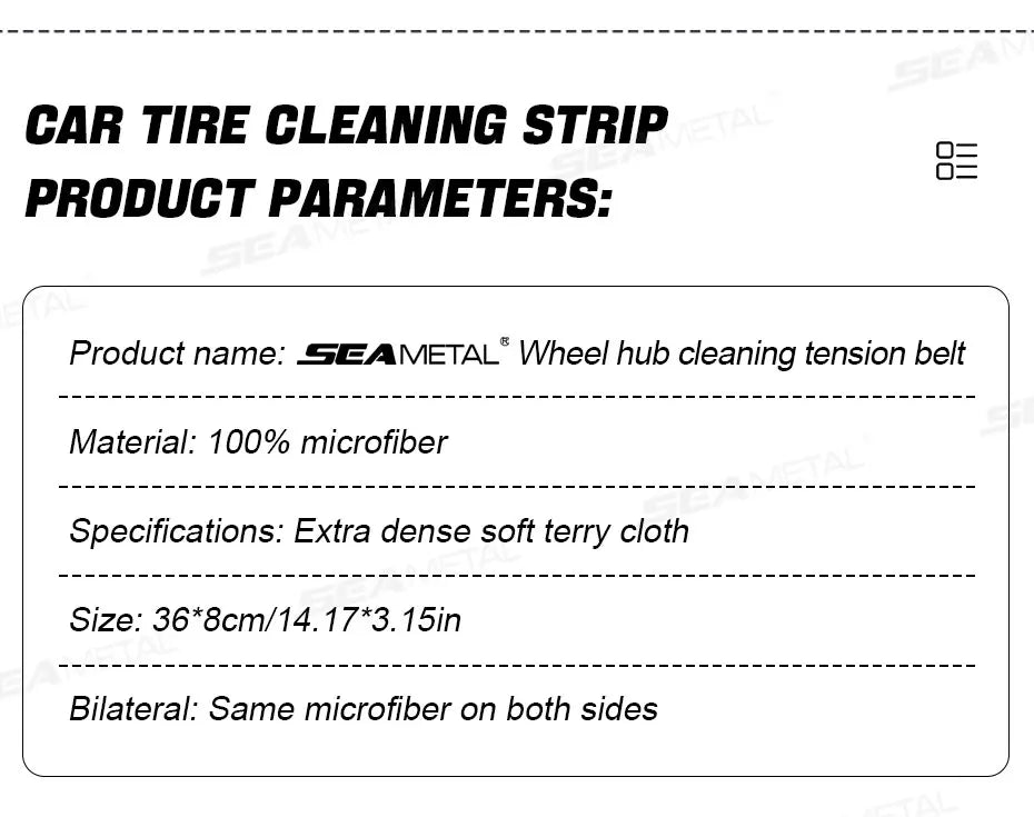 Plush Wheel Wash Towel with Double-Sided Strap